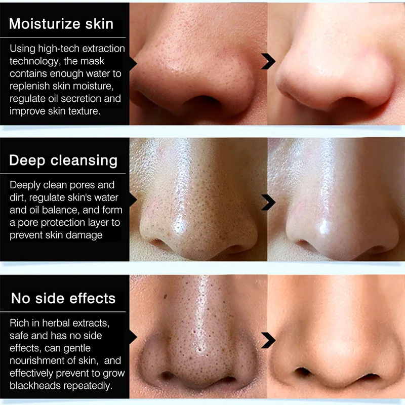 Мужская и женская маска для удаления черных точек бамбуковый уголь