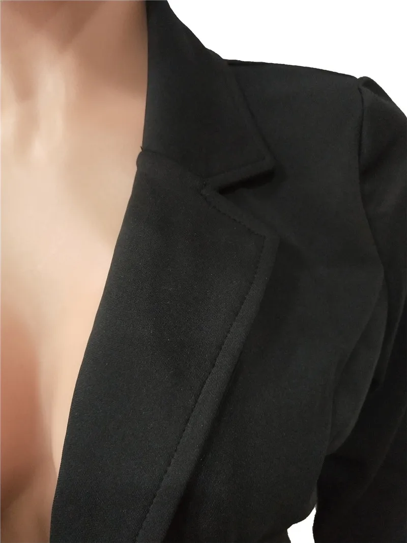 Женский деловой костюм Adogirl однотонный повседневный из двух предметов блейзер с