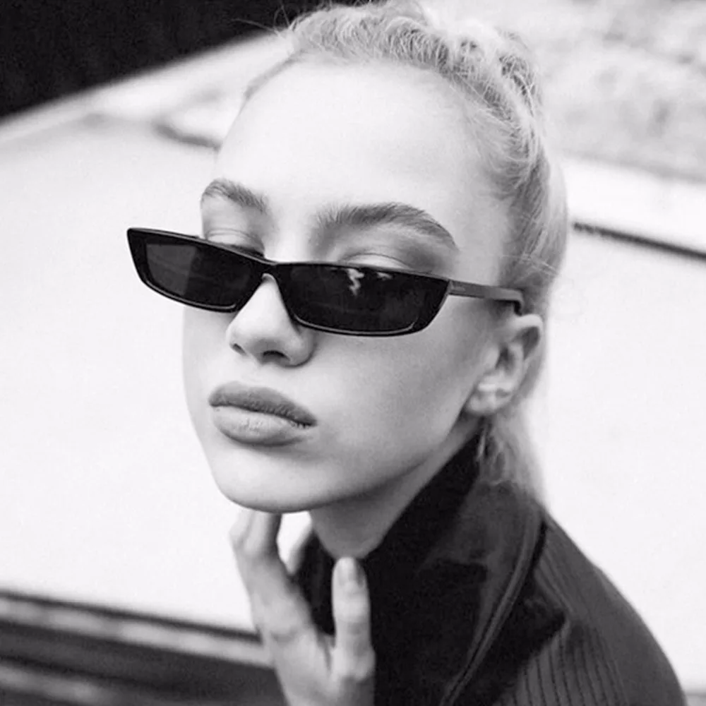 Винтажные прямоугольные солнцезащитные очки женские брендовые дизайнерские