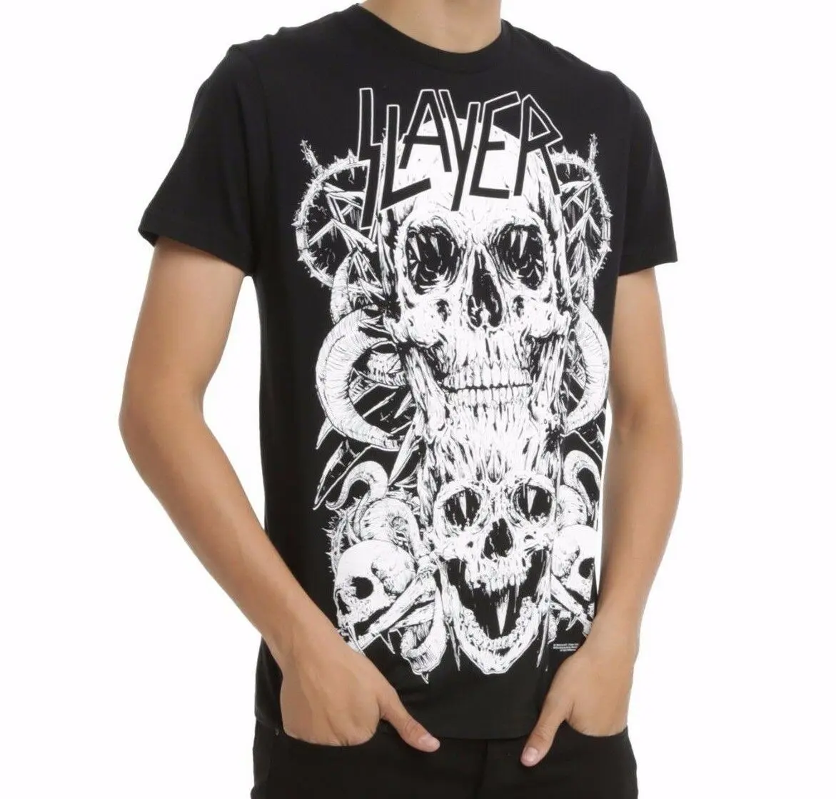 Slayer SKULLS футболка Heavy Metal Band новая Лицензированная и официальная| |