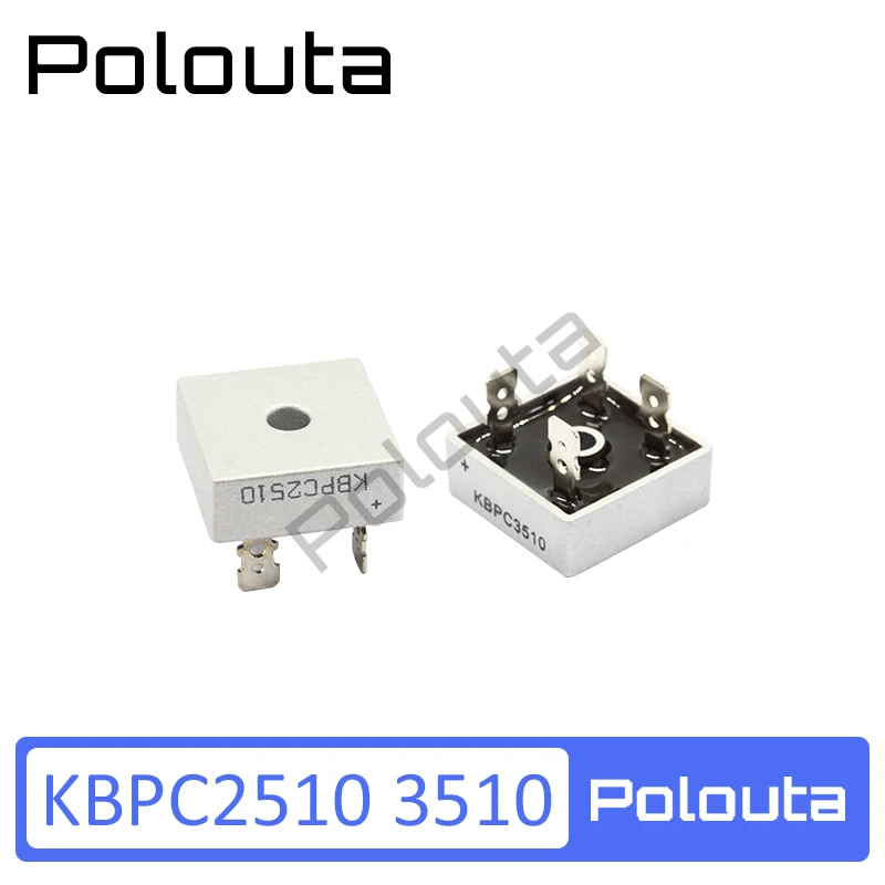 

Polouta Kbpc3510 35A Kbpc2510 25A 1000V Bridge Rectifier In-line Simistor Thyristor Supper Capacitor Protection Board