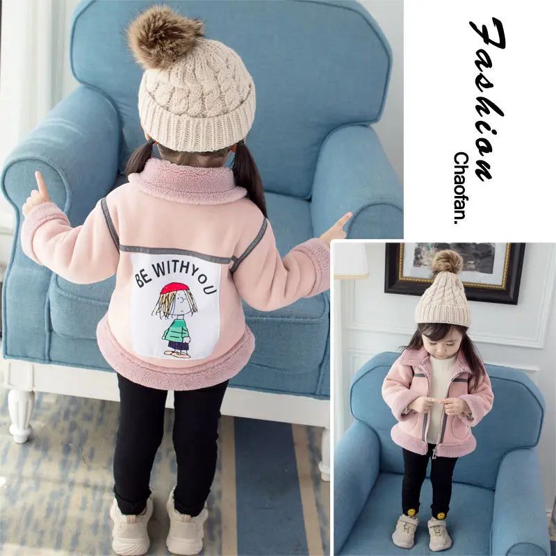 Теплые пальто для девочек модная зимняя детская верхняя одежда из плотного