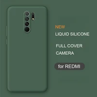 full cover liquid silicone phone case for xiaomi redmi note 8 pro 8t 8 t original soft protective back cases for redmi note8 pro