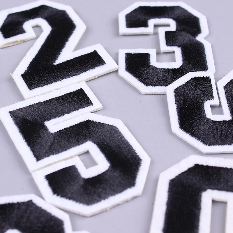 DIY Embroidered Number Applique Iron-on Patches for Clothing Arabic Numerals Stickers to Cloth Garment Accessory Badges | Дом и сад