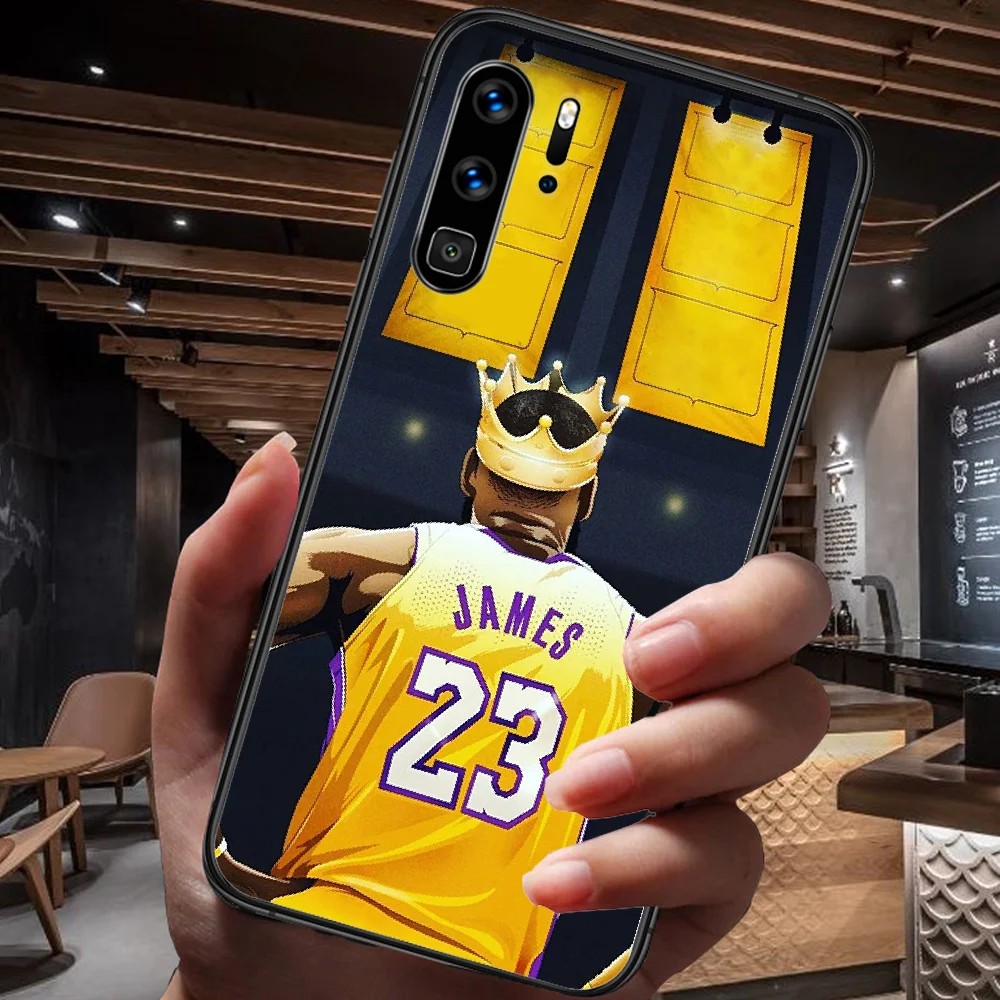 

James Basketball LeBron Phone Case For Huawei P Mate Smart 10 20 30 40 Lite Z 2019 Pro black Coque Silicone Funda Fashion