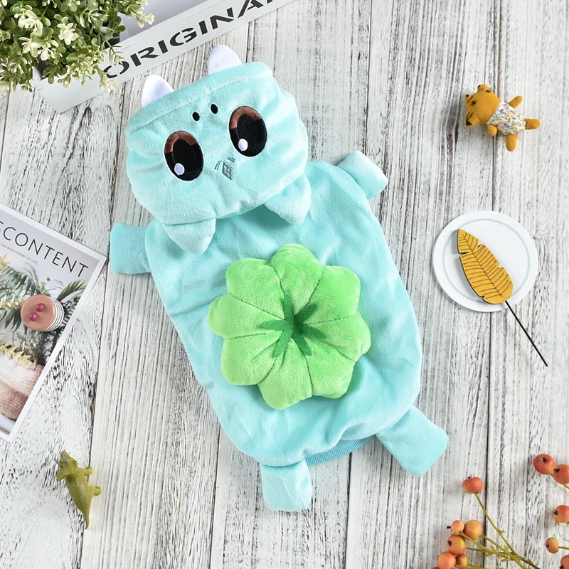 

Зеленая мультяшная Одежда для собак, одежда для французского бульдога на осень и зиму, одежда для домашних животных XXXL, куртка для маленьких...