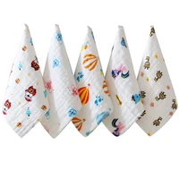 5pcslot 6 layer muslin cotton baby towel handkerchief colorful kids wipe cloth newborn baby face towel bibs feeding towel 2525