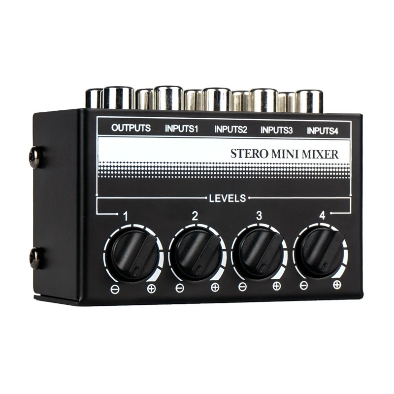 

Stereo Multi-Channel Mixer,Mini Stereo 4-Kanal Passive Mixer Stereo Dispenser,Black