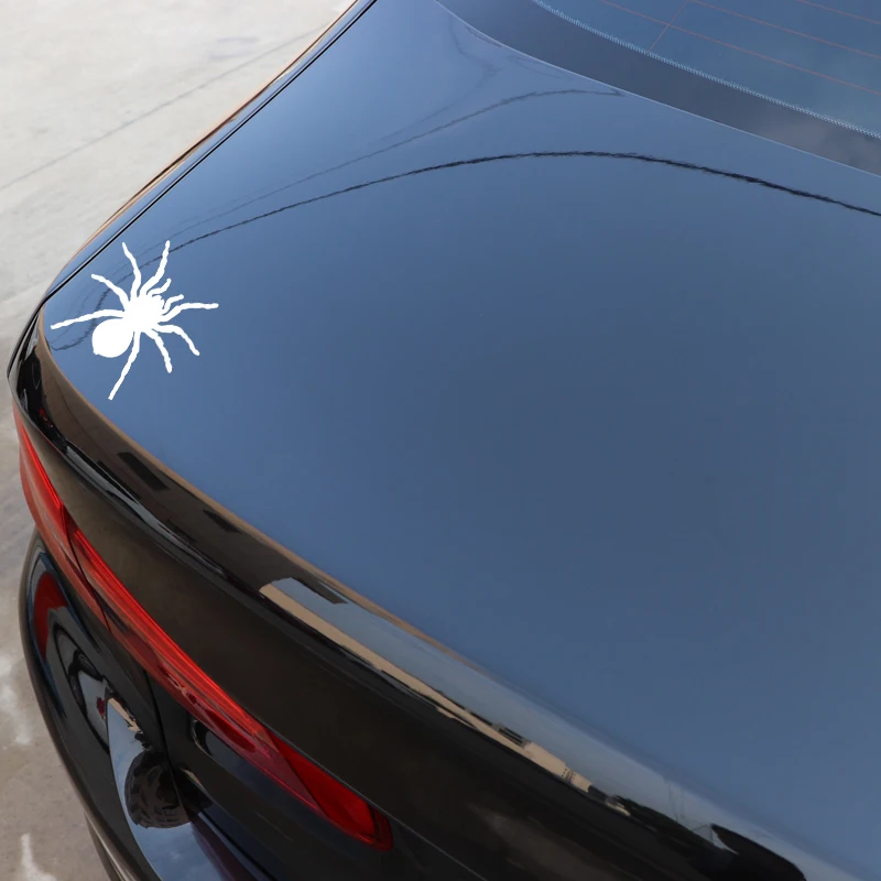 

YJZT 14.4CM*15.6CM Spider Terror Pattern Decoration Body Of Car Car Sticker Vinyl Decal Black/Silver C4-2970