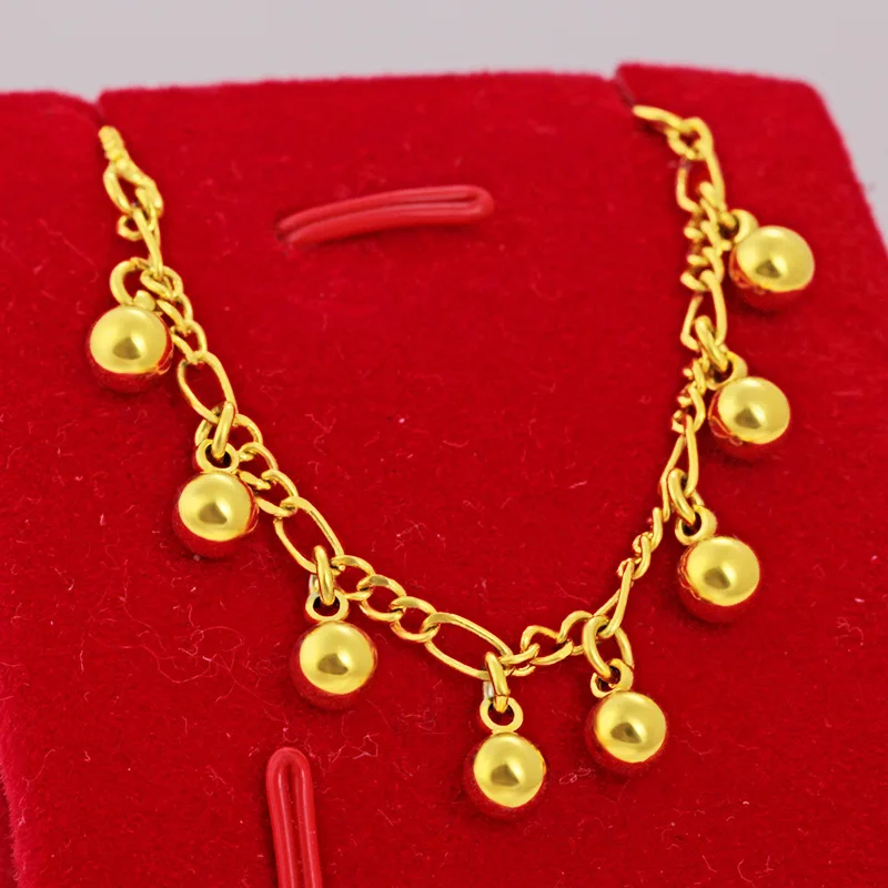 Очаровательная пляжная цепочка на ногу позолоченный желтый шар дизайнерская