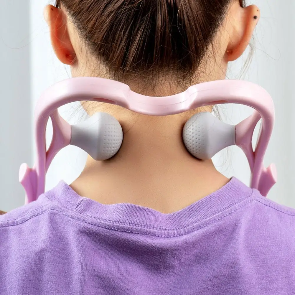 

Creative Neck Massager Tool Pressure Relieve Hands Rollers Massage Neck Shoulder Dual Trigger Point Self Massager Accessories