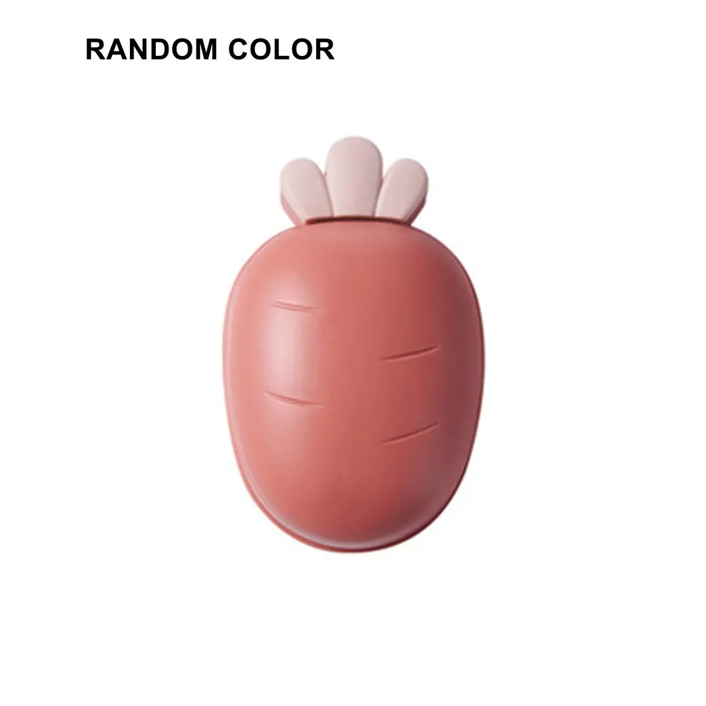 

1 Pc Carrot Drain Soap Dish Box Self-draining Design Split Multi-function Durable Soap Case Color Random