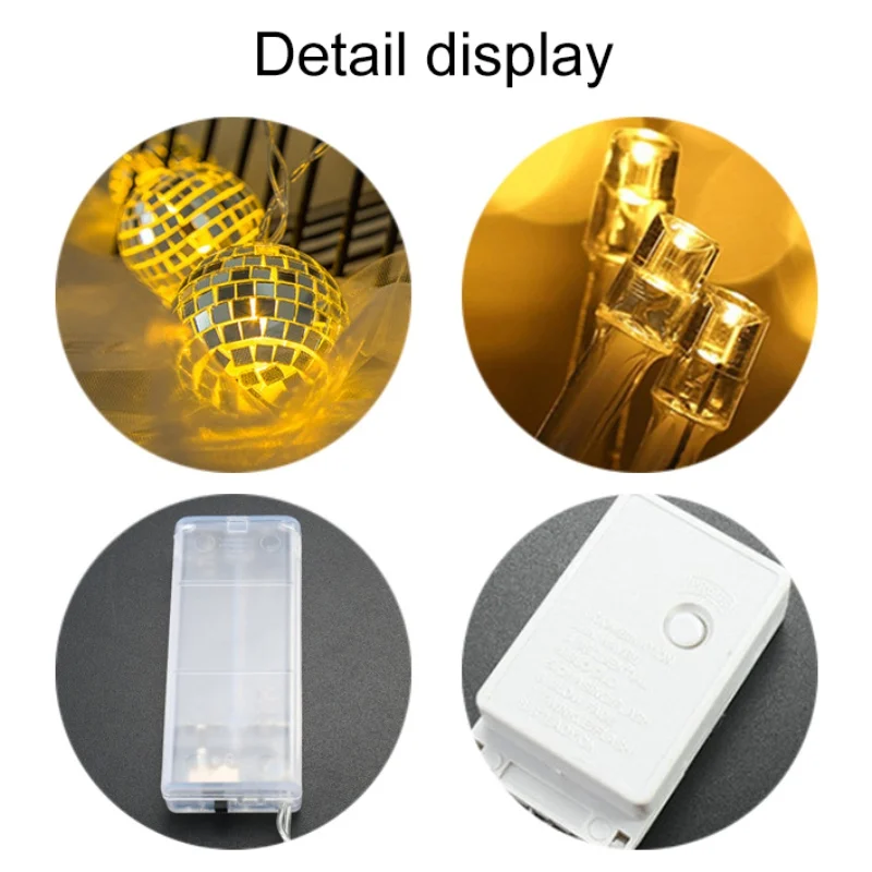 СВЕТОДИОДНАЯ Гирлянда для дискотеки с зеркальным шаром декоративный