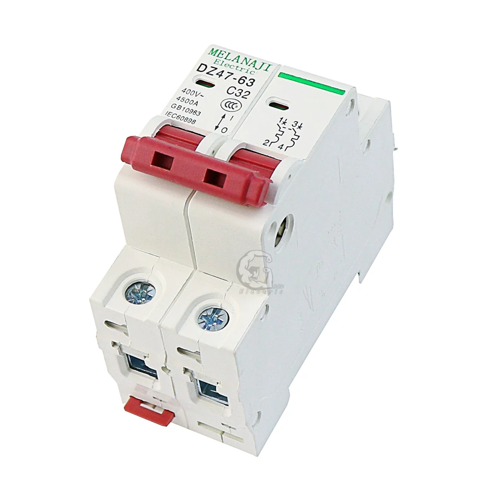 Фото DZ47-63 AC 2P 6A 10A 16A 20A 25A 32A 40A 50A 63A Новый выключатель с красной ручкой Обустройство дома DZ47-63 AC 2P 6A 10A 16A 20A 25A 32A 40A 50A 63A Новый выключатель с красной ручкой Обустройство дома