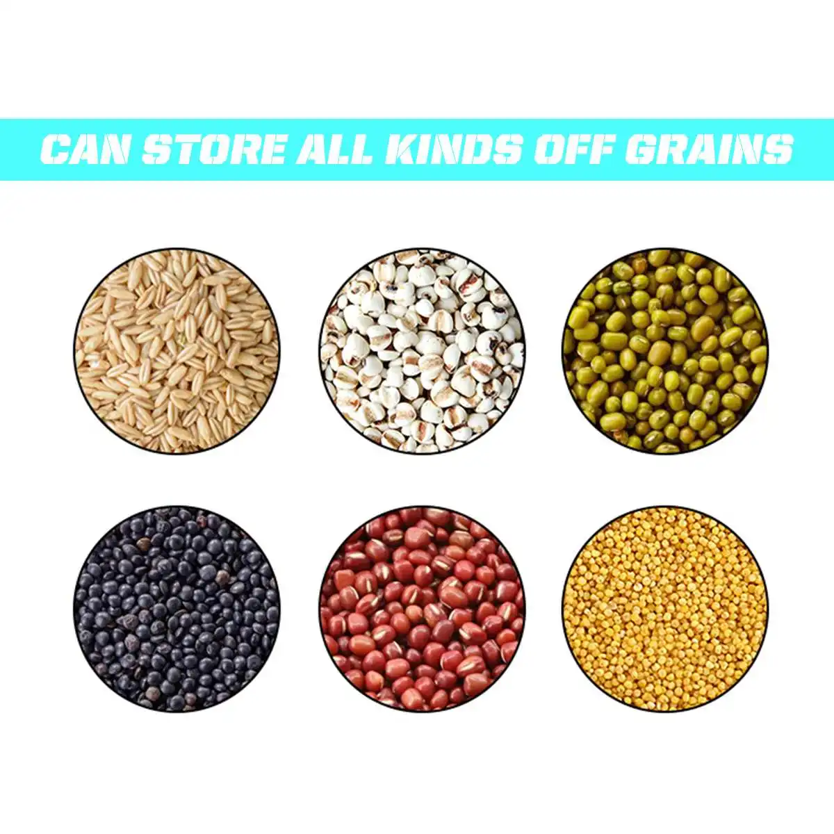 

Automatically open Automatic Plastic Cereal Dispenser Storage Box Measuring Cup Kitchen Food Tank Rice Container Organizer Grain