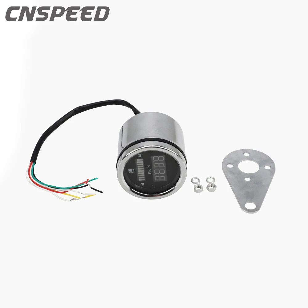 Тахометр мотоциклетный водонепроницаемый 2 в 1 измеритель уровня топлива с