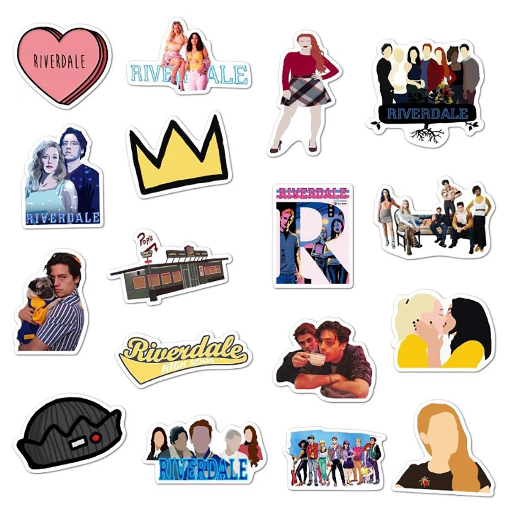 103050pcs tv show riverdale stickers waterproof diy motorcycle travel luggage fridge laptop graffiti joke sticker kid toy free global shipping