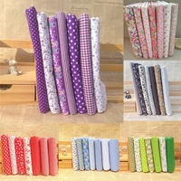 7pcsset quilting fabric floral cotton cloth diy craft sewing handmade accessory 7pcs in same color series with different patter