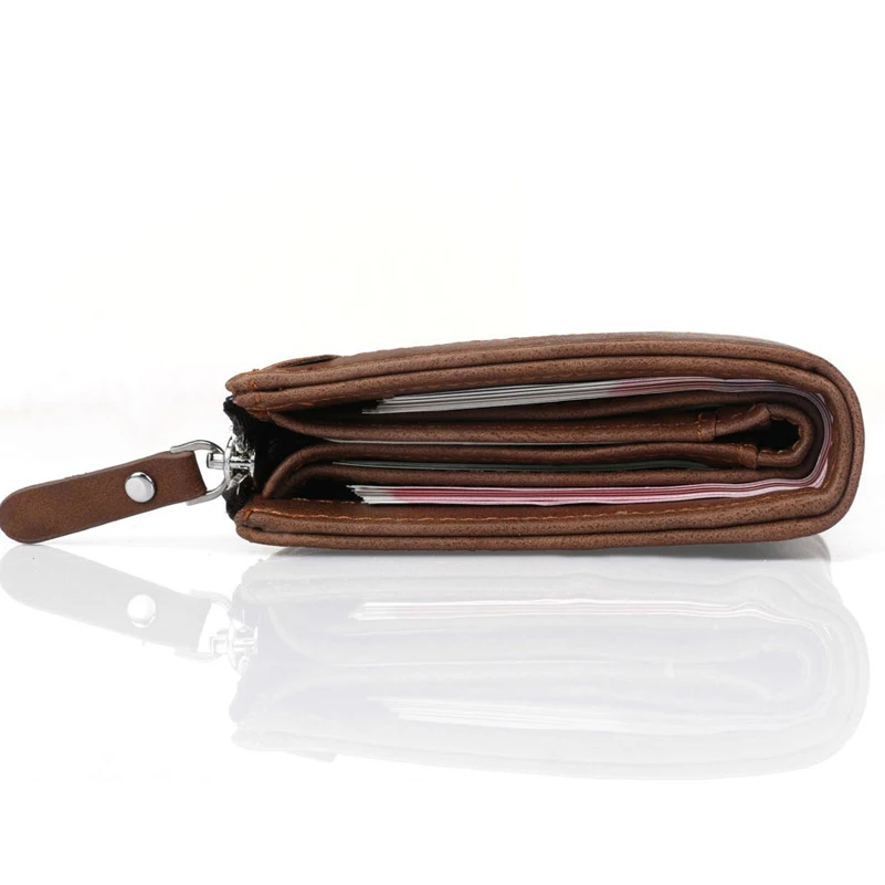 

Men PU Leather Short Wallet With Zipper Coin Pocket Bag Fashion Casual Male Short Money Purse Card Holder New