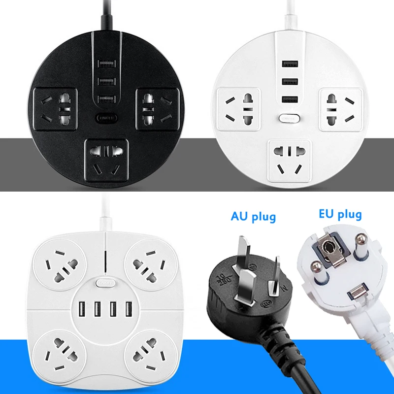 Удлинительный шнур с выходной вилкой Стандарта Китая 10 А 220 В 2500 Вт 4usb