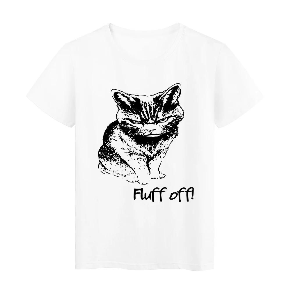 

Hipster Punk Style Cool Cat Print Women Shirt Fashion Streetwear Plus Size T-shirts Modern Girls Harajuku European Popular Tops