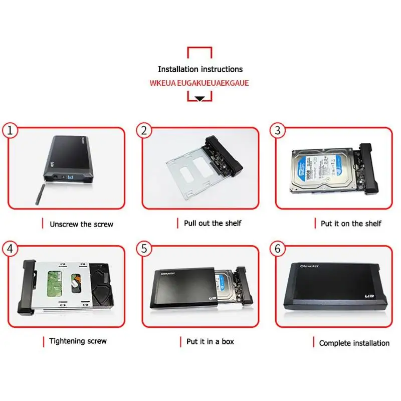 OImaster EB-330U3 3,5 дюймов USB3.0 для SATA высокоскоростной SDD HDD корпус внешний жесткий диск корпус hdd коробка