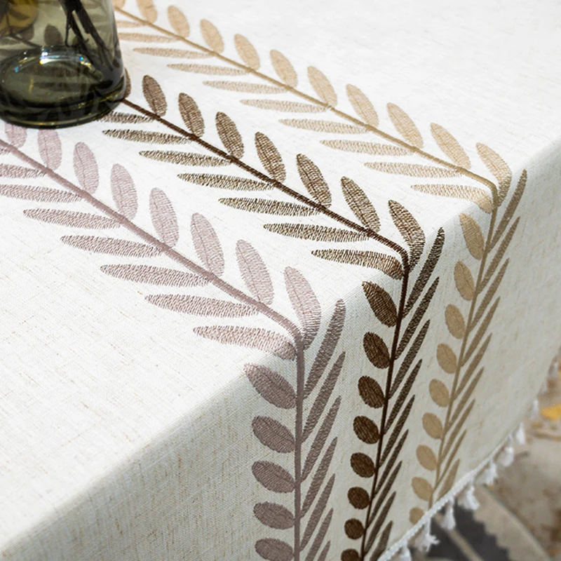 Скатерть нордическая прямоугольный кухонный Вышитый Чехол для обеденного стола