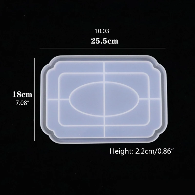 

Storage Tray Crystal Epoxy Resin Mold Plate Dish Silicone Mould DIY Crafts Jewelry Casting Tools