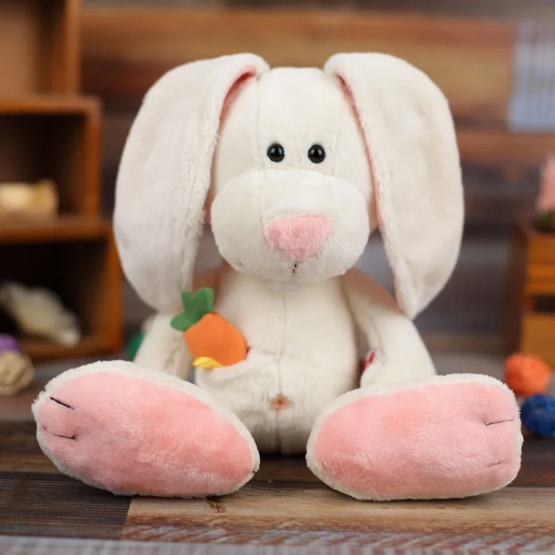 

white Turnip rabbit Long Ears Rabbit Doll Cute Cartoon Baby Soft Plush Toys kid Rabbit Sleeping Mate Stuffed Plush Animal Toy