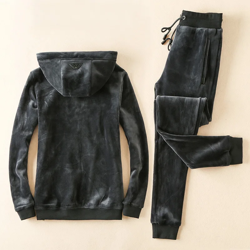 Мужской 2020 сохраняющий тепло костюм для бега зимний плюс бархатный утепленный