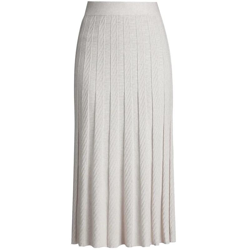 Новинка 2019 женские вязаные юбки Осень зима черный серый абрикосовый цвета