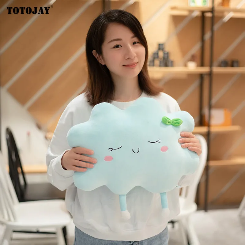 Lovely Soft Baby Plush Pillow Sleeping Sun Cloud Shaped Cartoon Bed Car Decor Nursing Yellow Pink Blue Sofa Cushion Girls Gift | Игрушки и