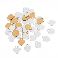 10pcslot 67mm gold heart charms pendant loose spacer bead for diy bracelet necklace jewelry making supplies accessories