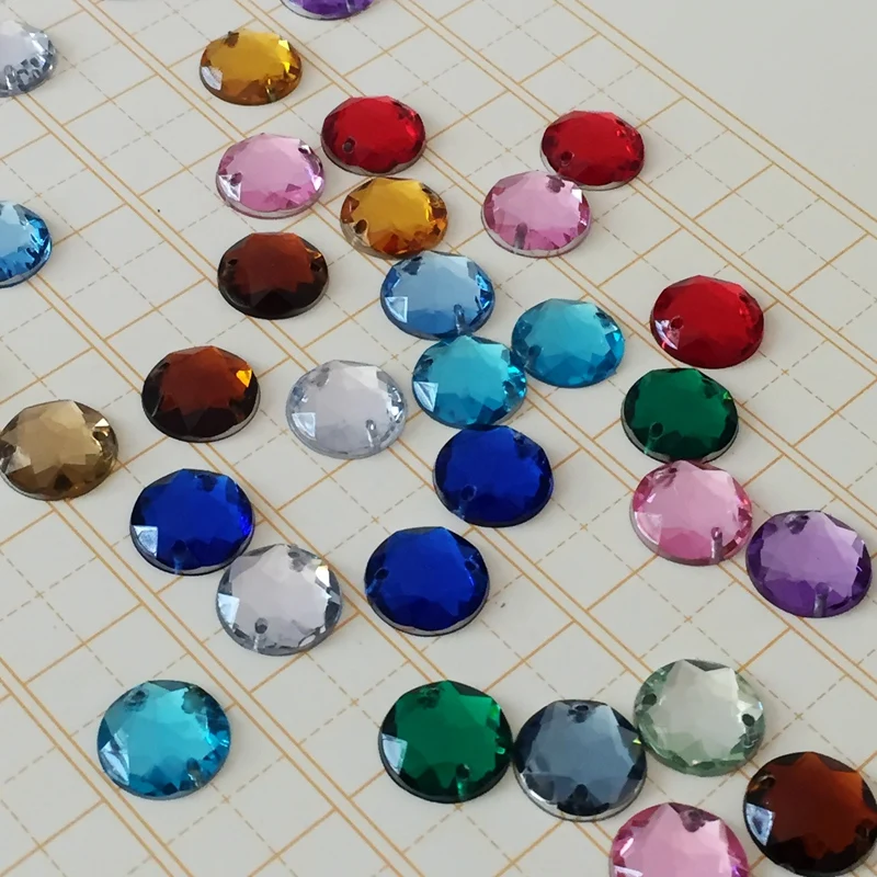 100 шт. восьмиугольные Акриловые зажимы для шитья круглые или двойные отверстия