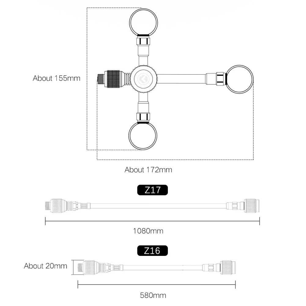 

CAMPINGMOON Outdoor Burners Extension Tube Stoves Accessories Split Extension Flat Gases Tanks Connection Wire Stoves Adapters