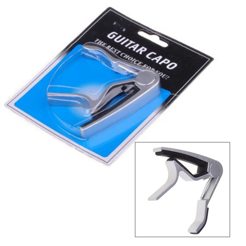 

Perfect Folk Acoustic Guitar Trigger Change Capo Silver