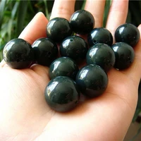 10pcs round natural xinjiang hotan jade beads 68101214161820mm loose stone bead for jewelry making diy bracelet necklace