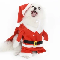 christmas pet coat santa costume dog clothes hoodie jumper xmas coat outfit