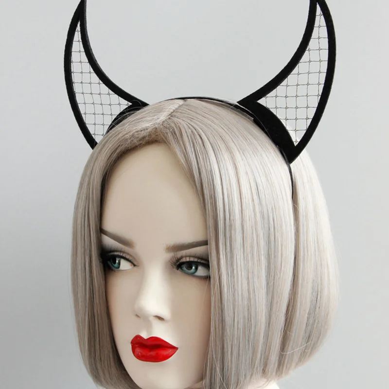 Ободок для волос с дьявольским Рогом мужская и женская Пряжка головы реквизит