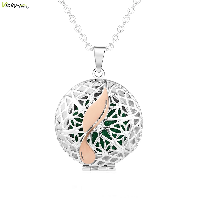 Diffuser Locket Necklace 316l Stainless Steel Aromatherapy P