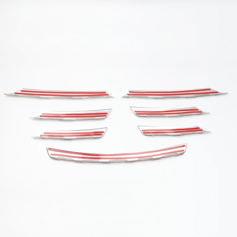 

Fit for Renault Kadjar 2019 2020 Car Styling Stainless Front Console Grill Cover Decor Strip Trim 7pcs Auto Accessories