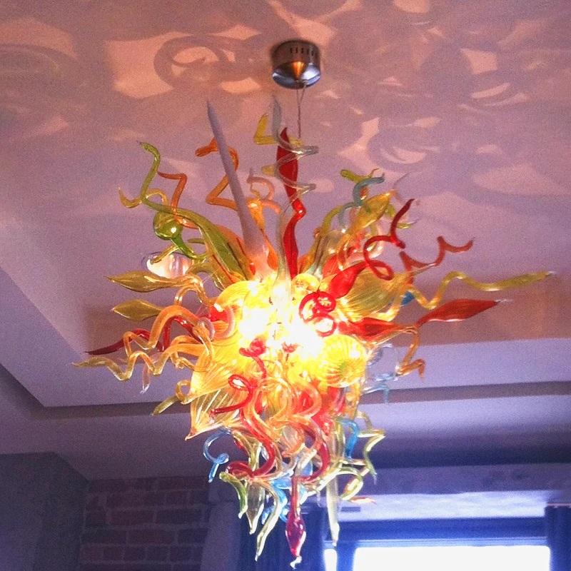 

Free Shipping UL/CE LED Bulb Beautiful in Colors Glass Lamp Classic Living Room Chandelier