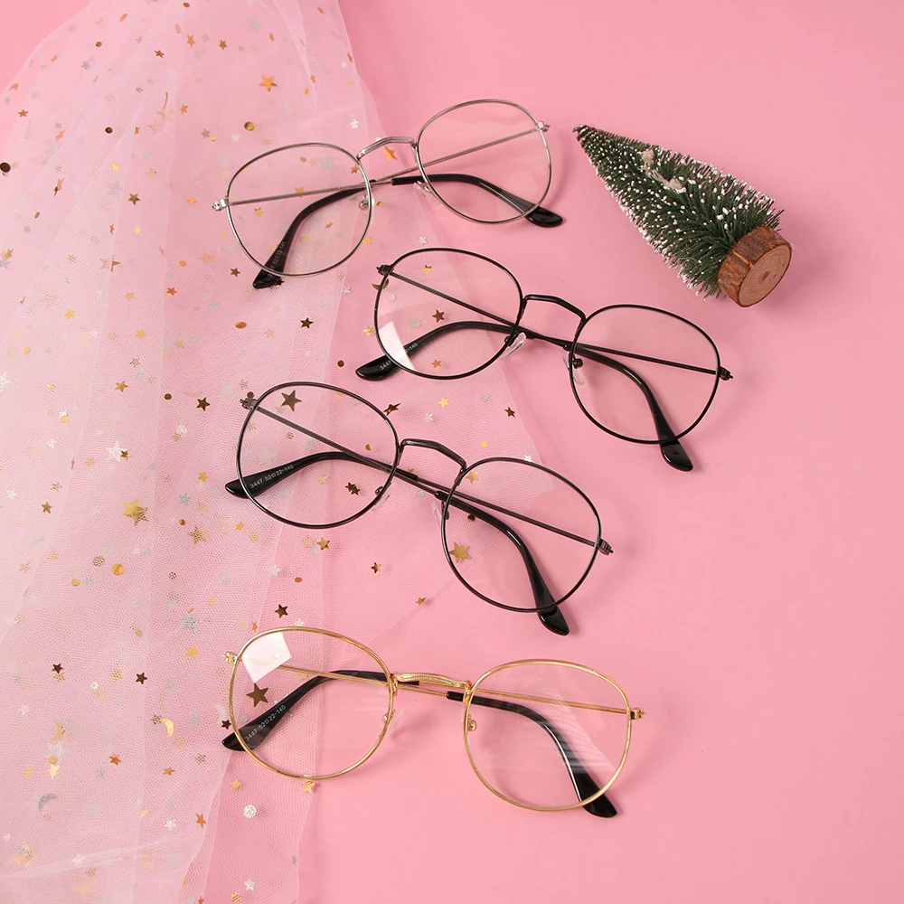 Оправа для очков в готическом стиле женщин круглые металлические очки стимпанк