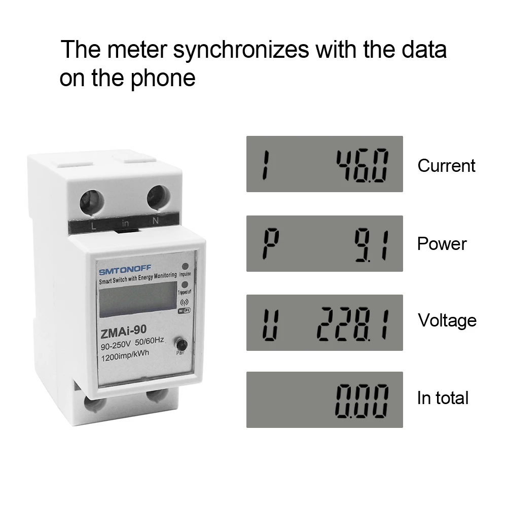 Ketotek AC 220V din-рейка wifi умный измеритель энергии кВтч Защита от перенапряжения тока