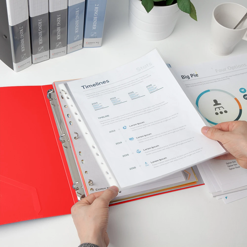 

Comix A4 Presentation 1.5inch 3-Ring Binder Folder-TC530AB