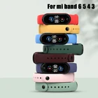 Ремешок силиконовый для Xiaomi Mi Band 5 4 3, сменный спортивный браслет для наручных часов mi Band 4 5
