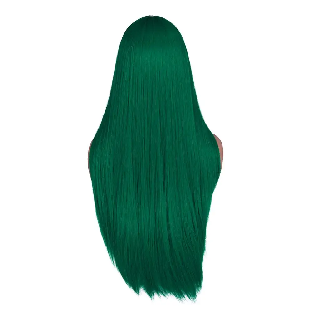Dark green Wignee, длинные прямые волосы, синтетический парик для женщин, блонд, натуральные волосы средней части, Термостойкое волокно для черных/белых женщин - Цвет: Dark green