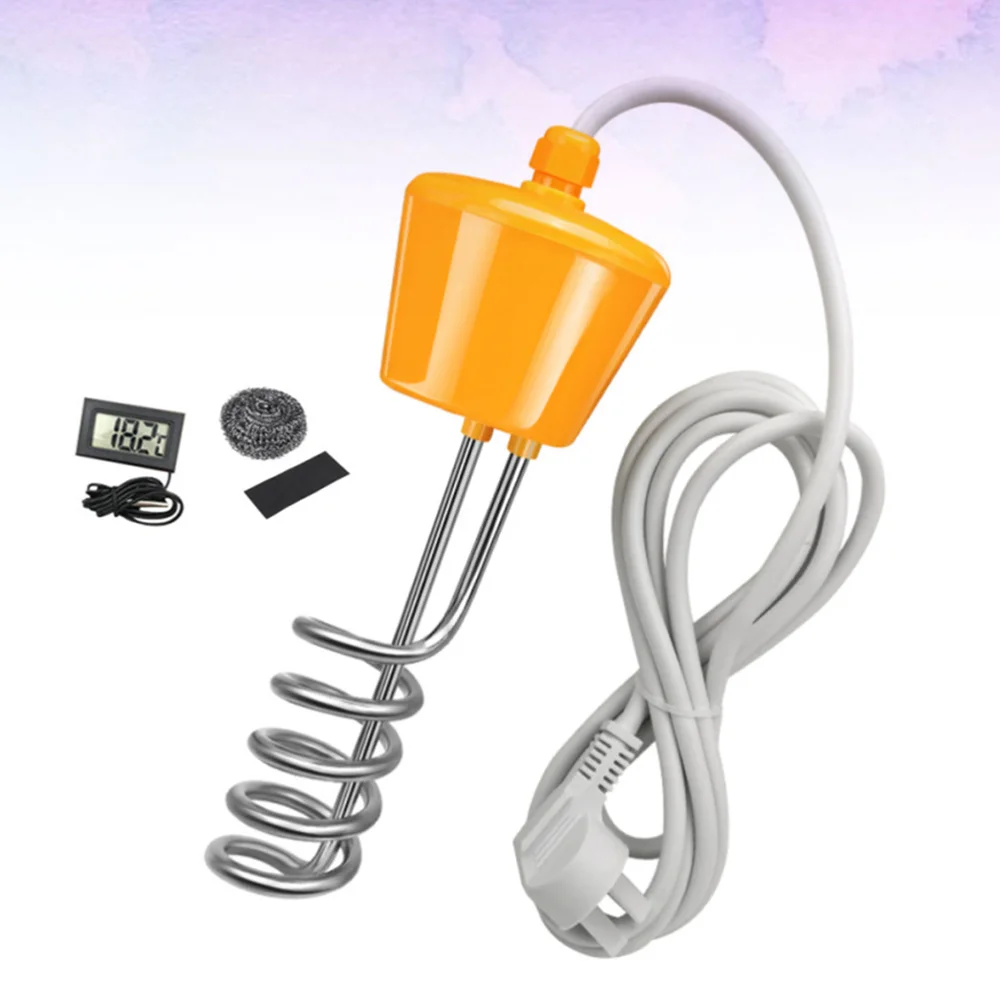 

3000W Bathtub Floating Heating Rod Inflatable Pool Water Heater with LED with AU Plug (Yellow)