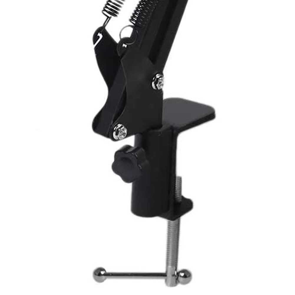 

Webcam Arm Stand Desk Suspension Boom Scissor Camera Stand with Phone Holder and Table Mount for C922 C930E C930 C920 C615 Black