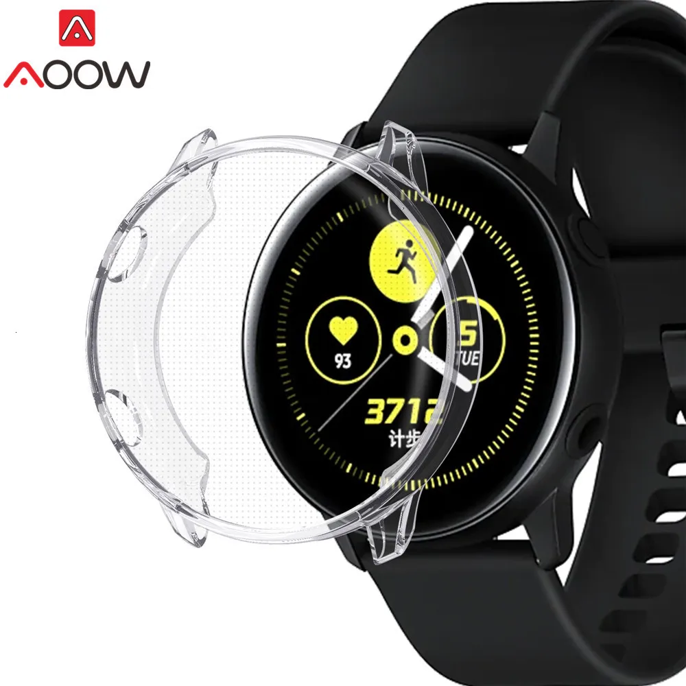 Мягкий защитный чехол для экрана для samsung Galaxy Watch Active SM-R500, тонкий ТПУ, полное покрытие, защитная рамка, бампер, аксессуары